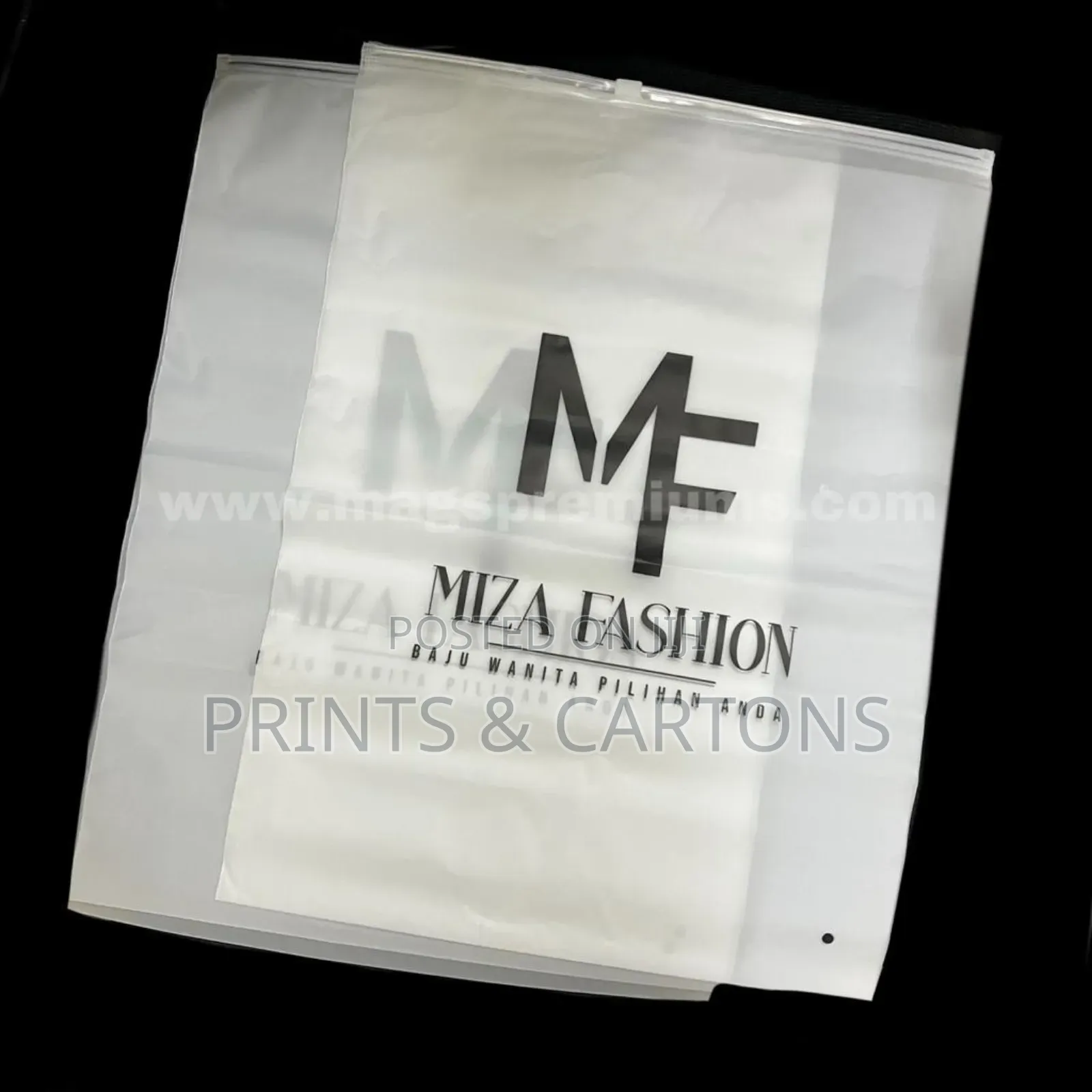 Printed Small Frosted Ziploc Bags With One-Colour Print Both Sides