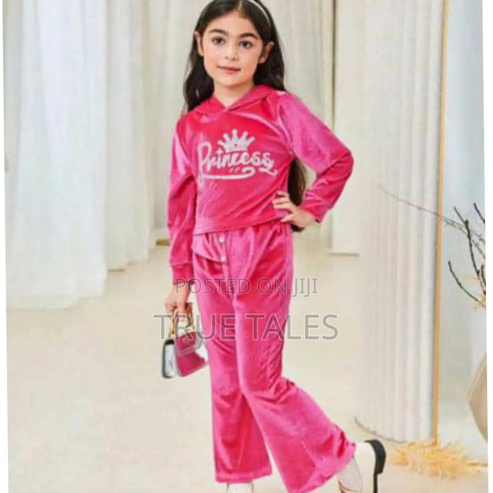 Pink Princess Hoodies and Joggers Set Ages 3 to 7 Years