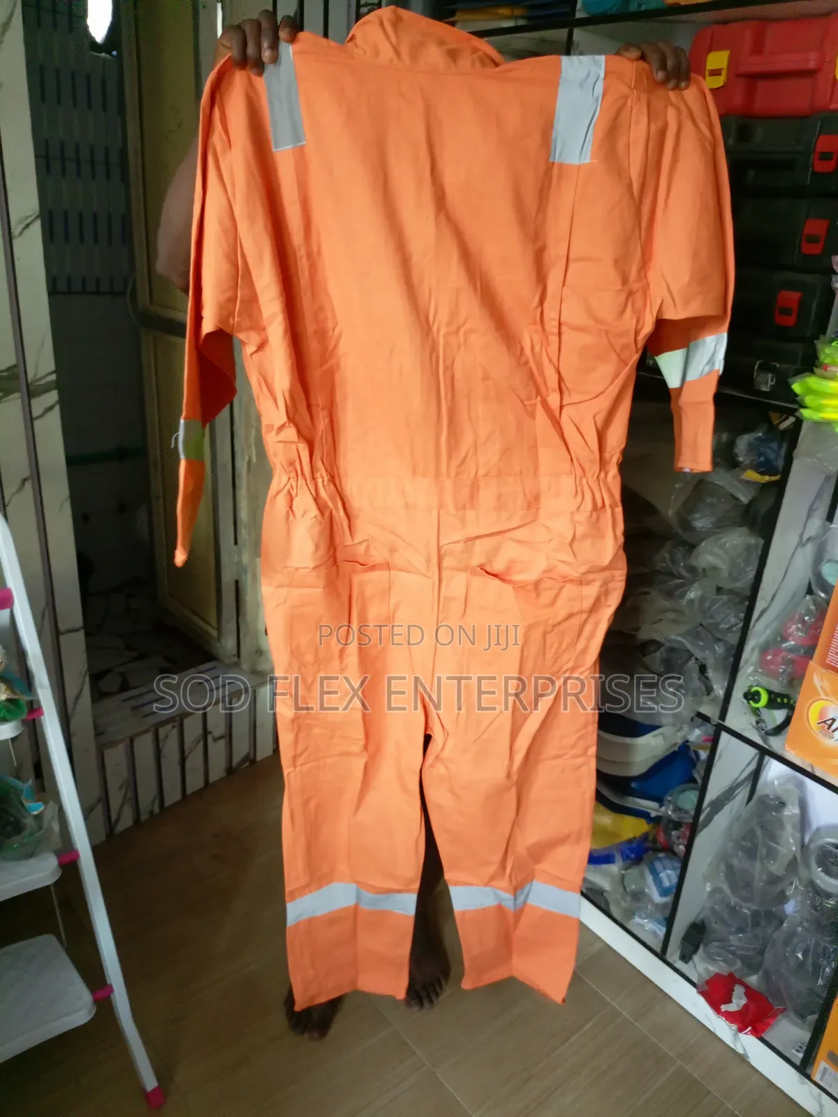 Orange Color Gown Overall With Reflective