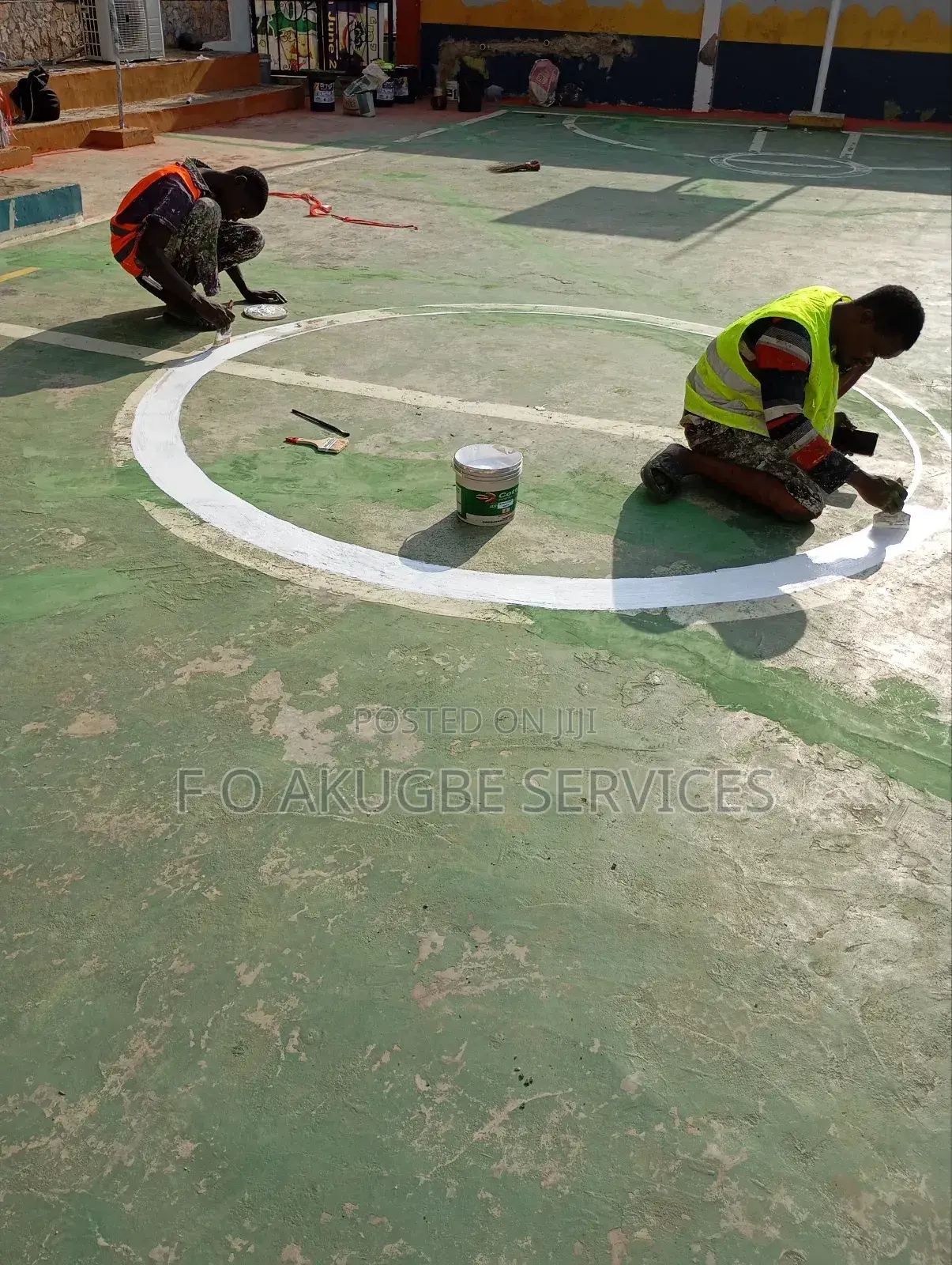 Basketball,Tennis Court Paint Production Application