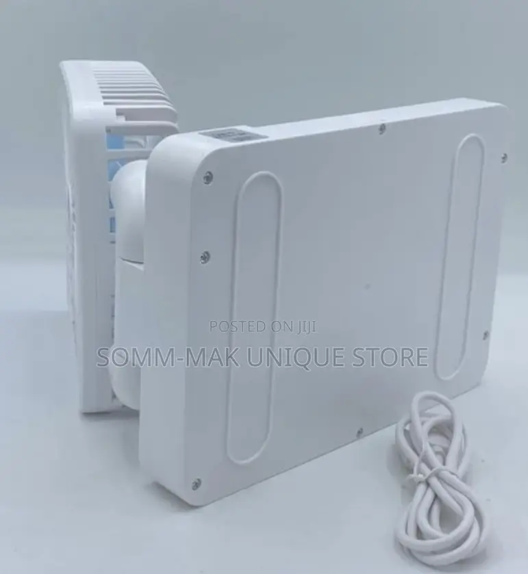 Double Head Solar Rechargeable Fan With Panel