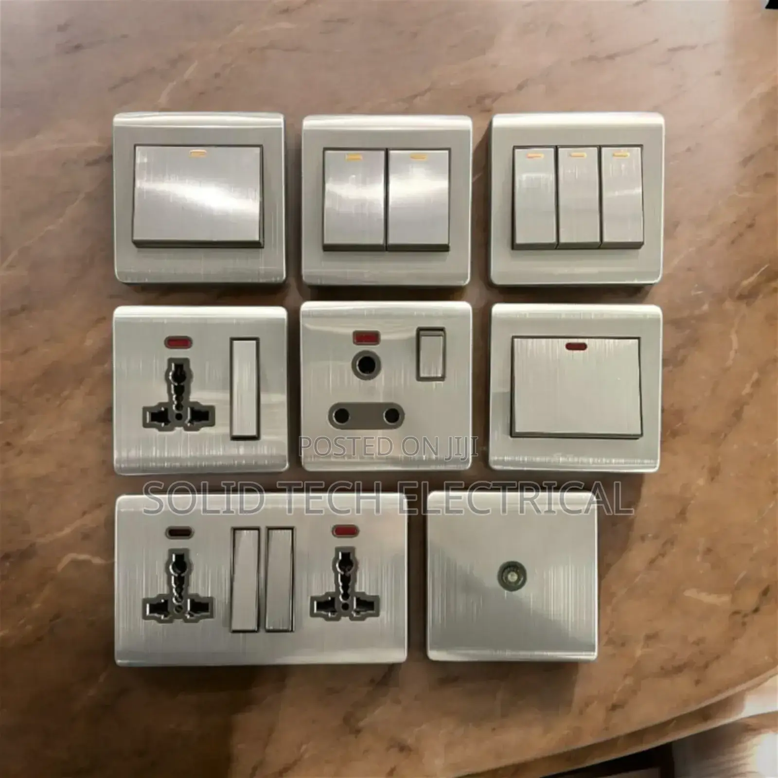 Uk Stainless Silver Brushed Switches and Sockets