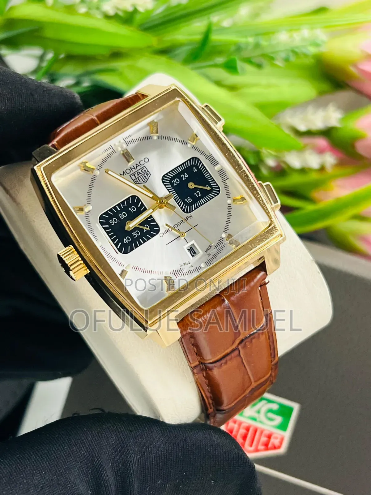 Monaco Leather Wristwatch