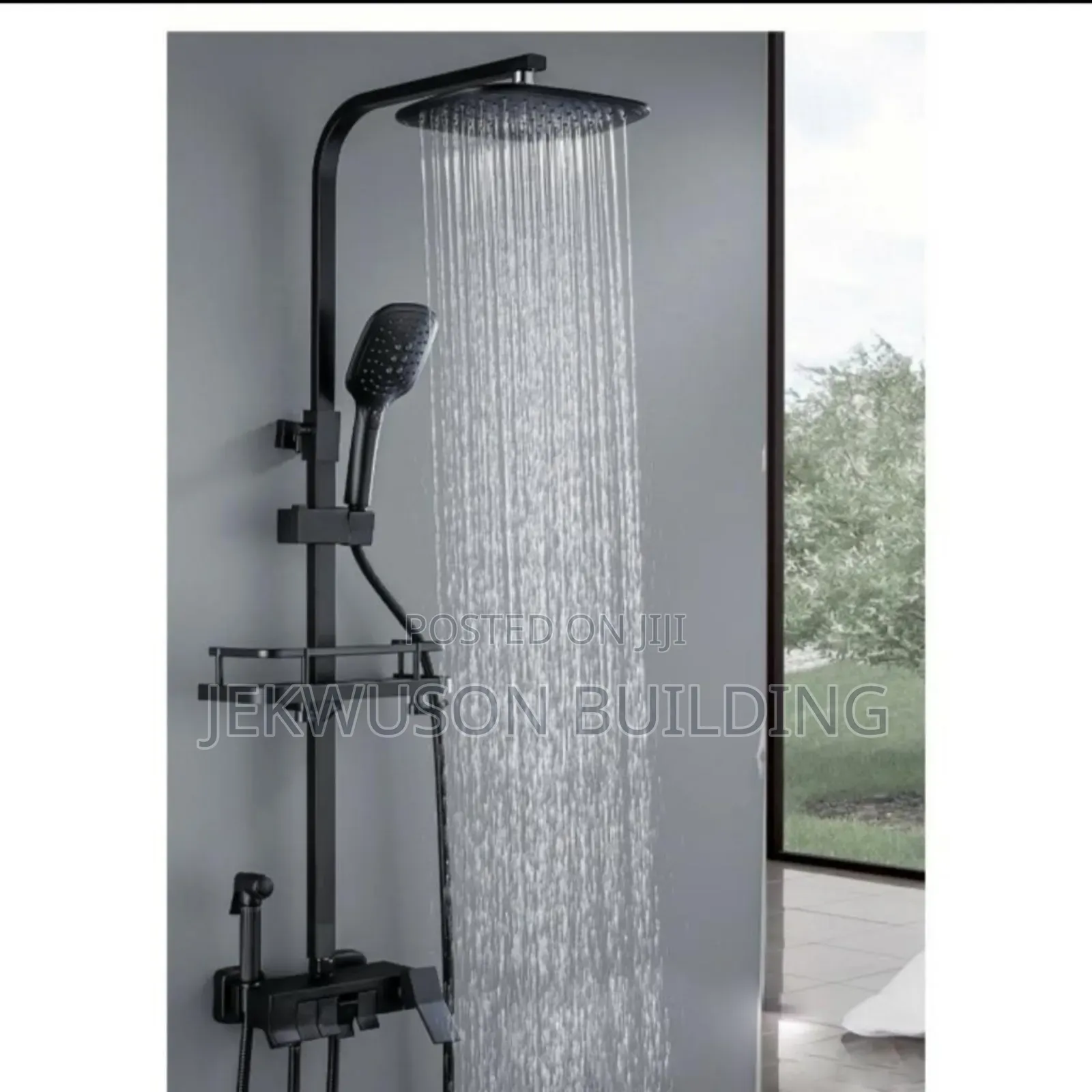 Black Shower Mixer Tap Complet.