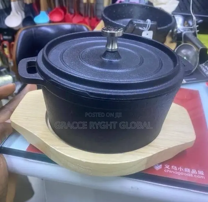 14cm Die Cast Sizzling Pot With Lid