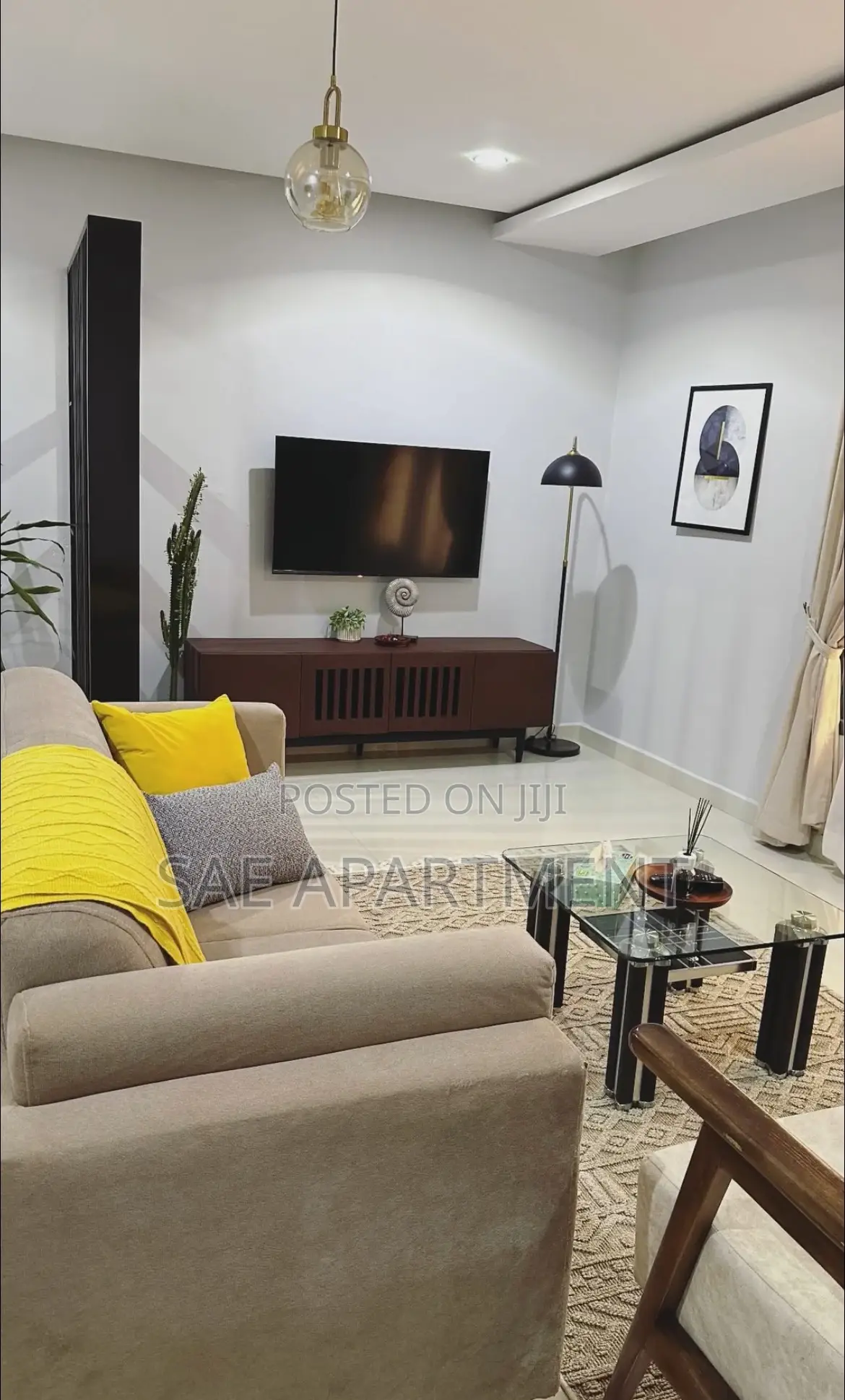 Beige One Bedroom Apartment, Wuse 2 Abuja