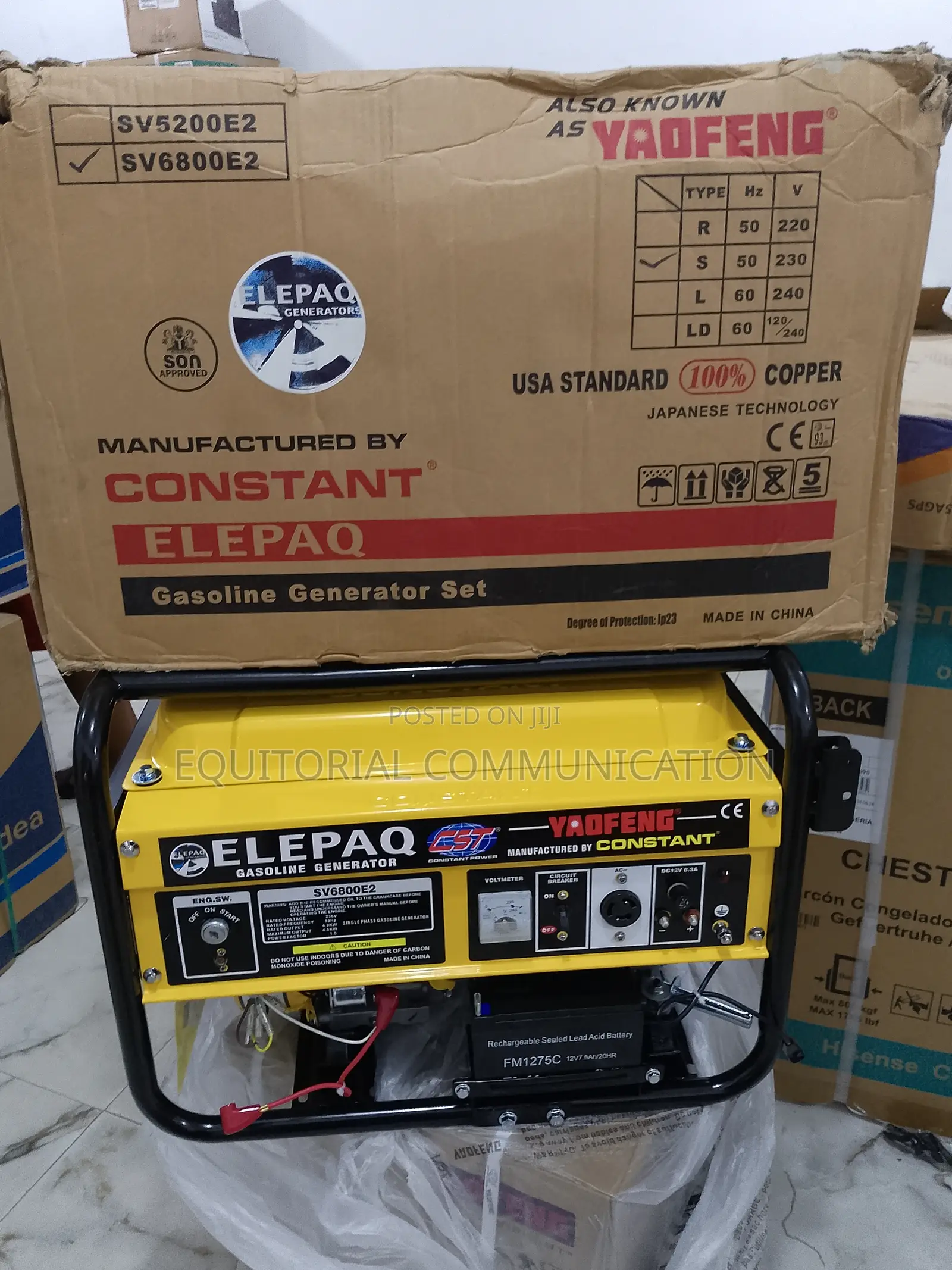 Elepaq 4.5kva Constant Generator for Outdoor Use