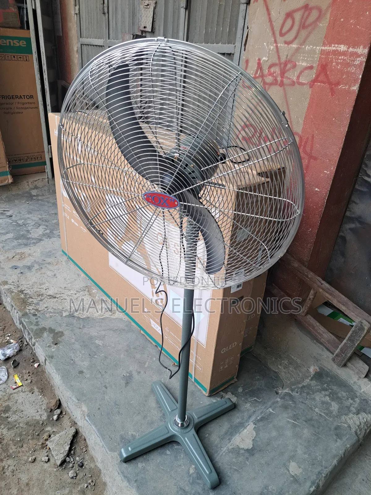 (26" OX Industrial Standing Fan Copper Coil With Warranty)
