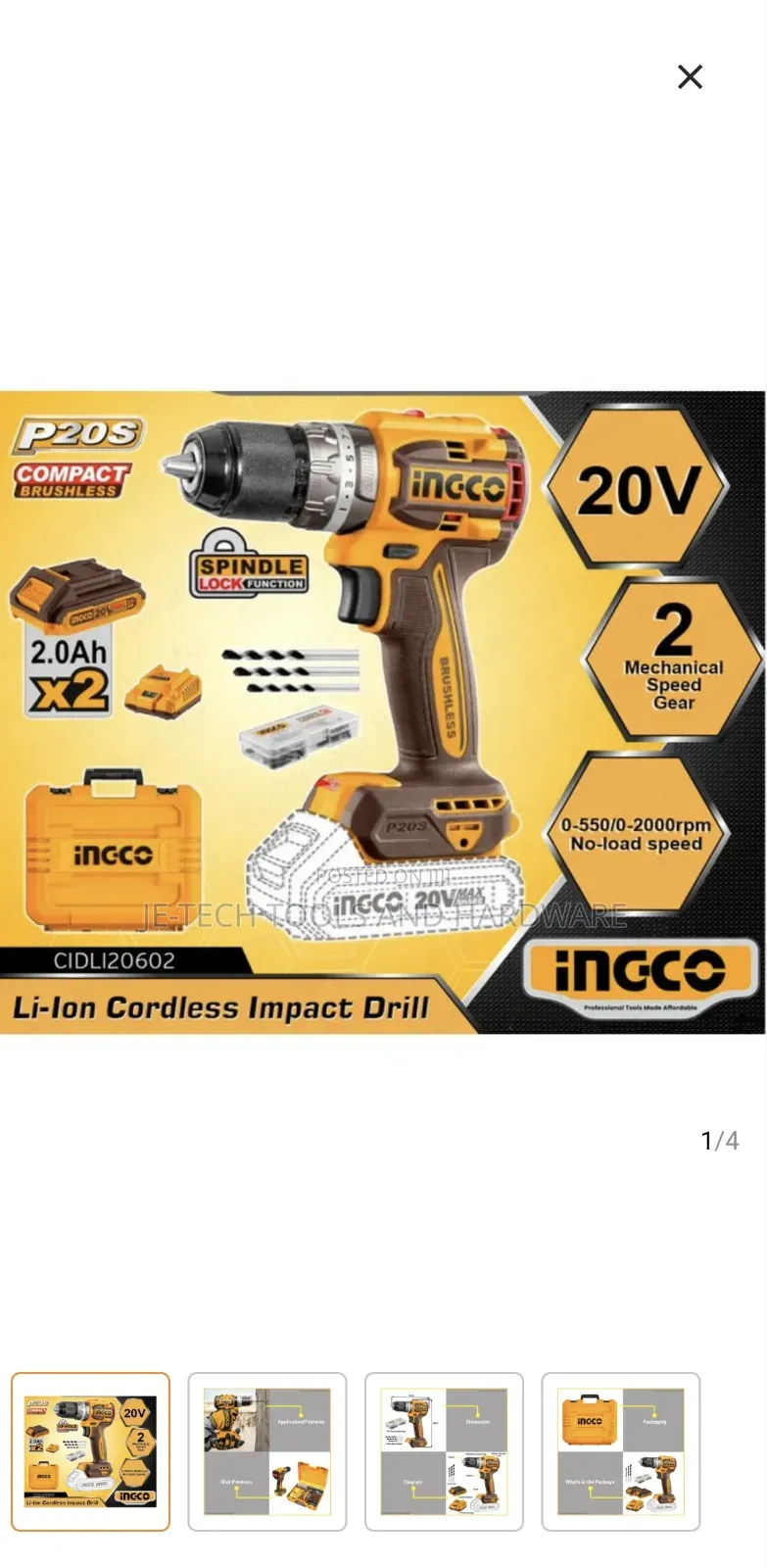 Lithium Lon Brushless Compact Drill