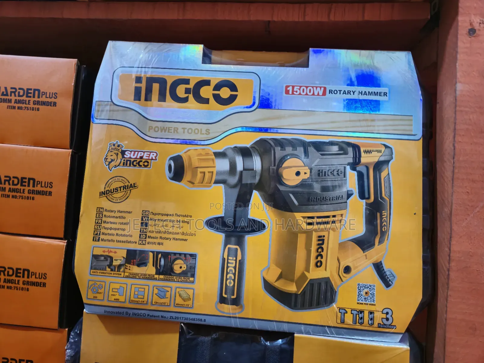 Ingco - Rotary Hammer Drill 1500W - SDS System