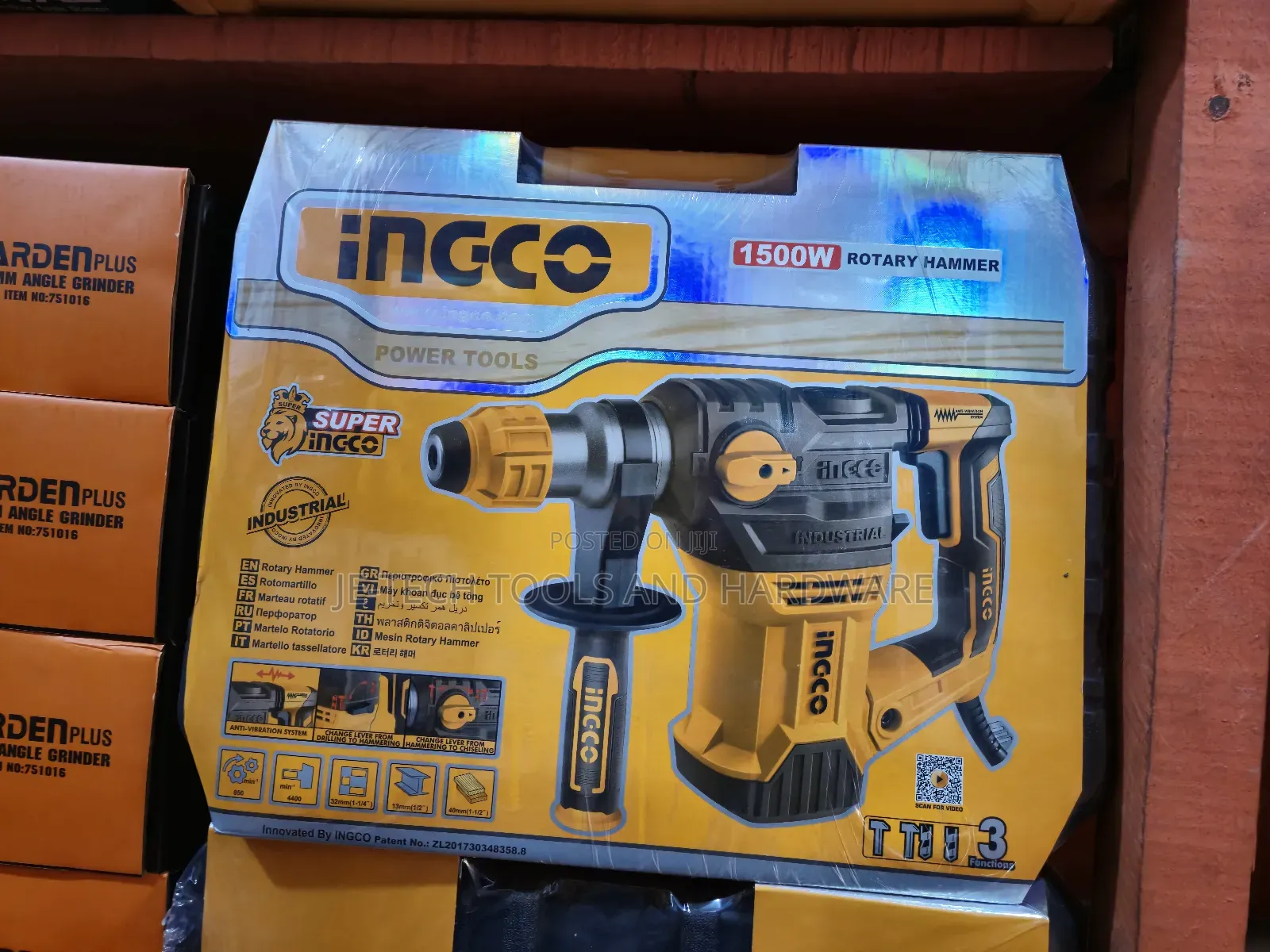 Ingco - Rotary Hammer Drill 1500W - SDS System