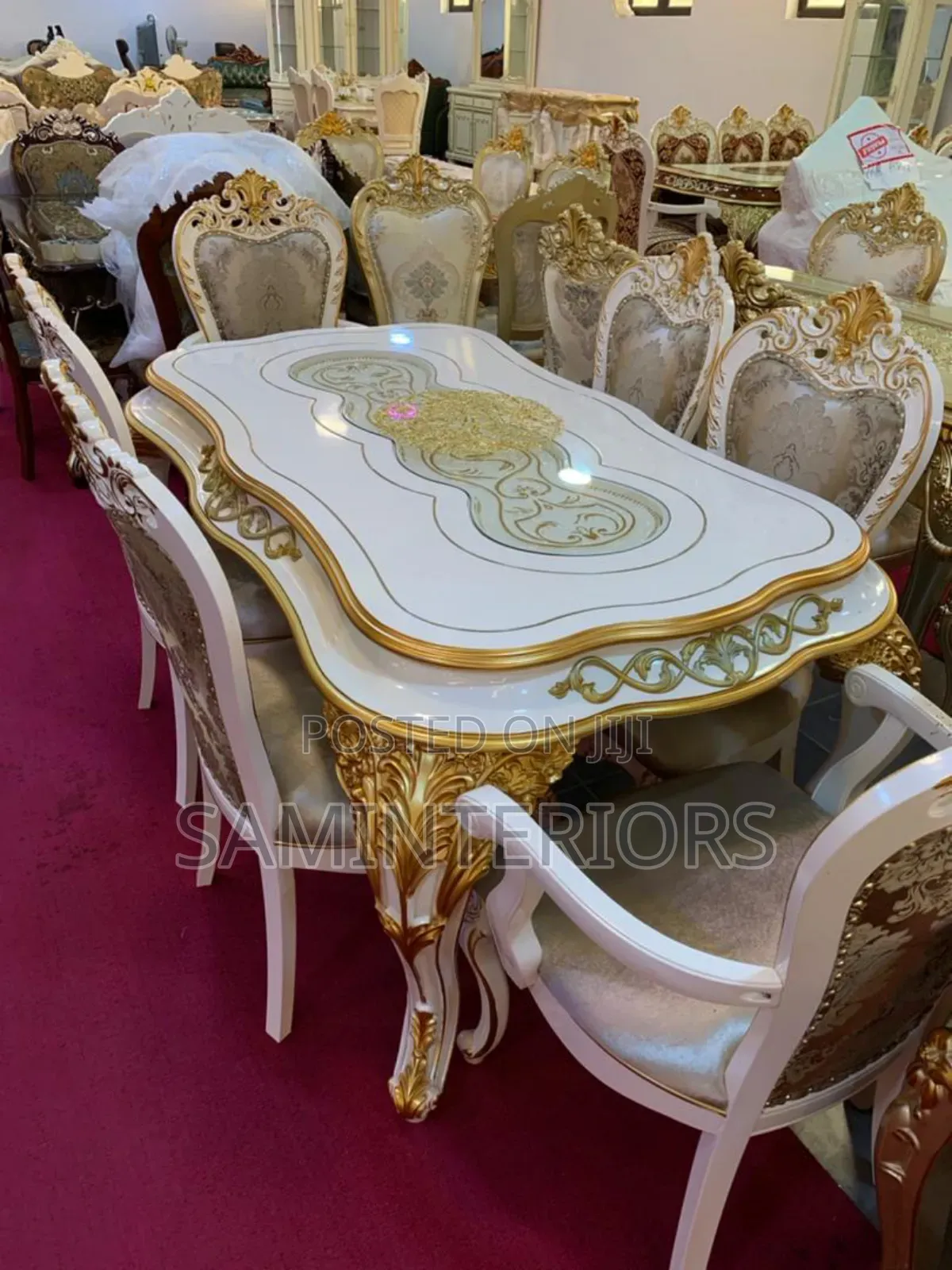 Classic Royal Dining Set With 6 Chairs