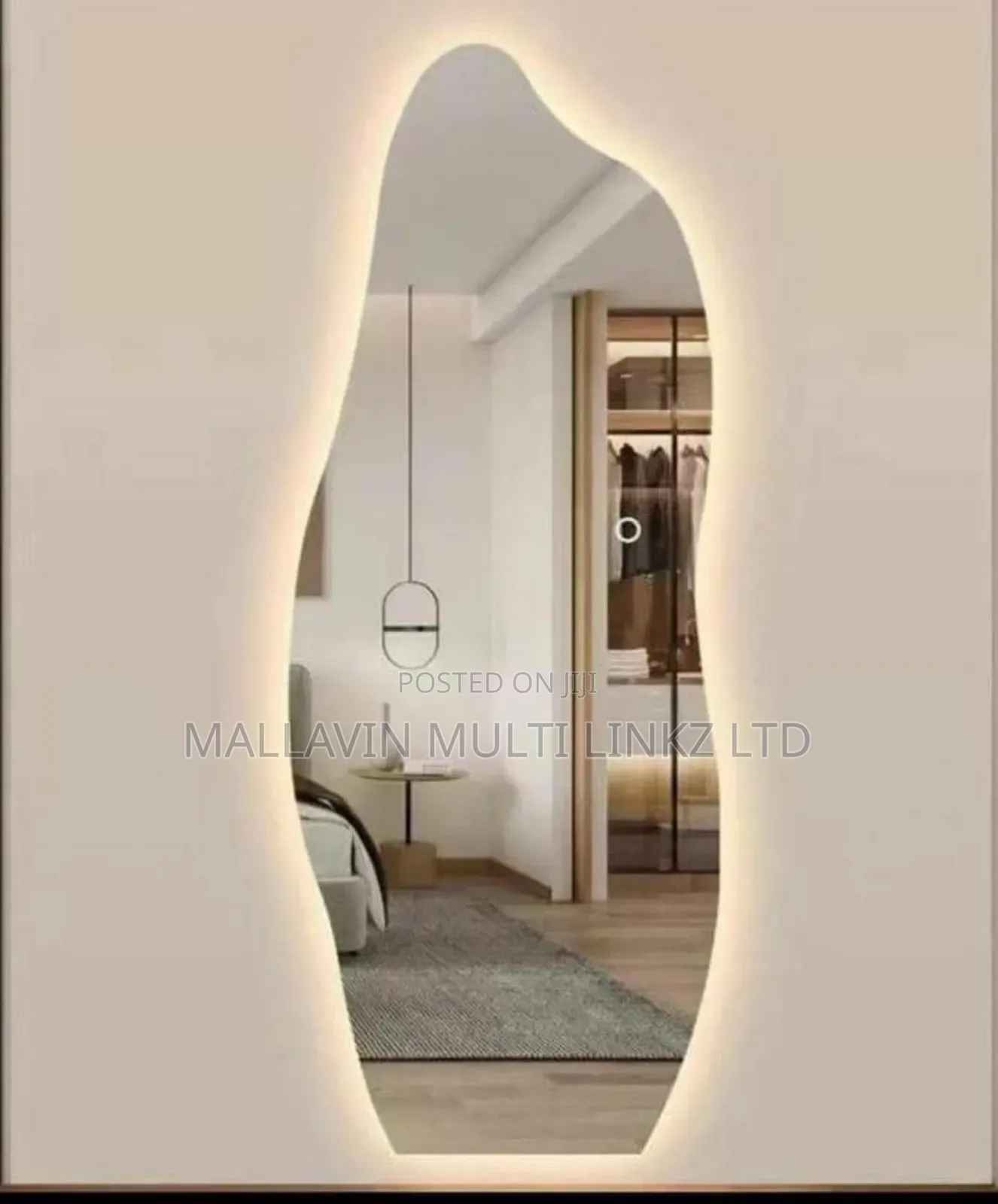 Hanging Wall Mirror Irregular Design Led Full Length Mirror
