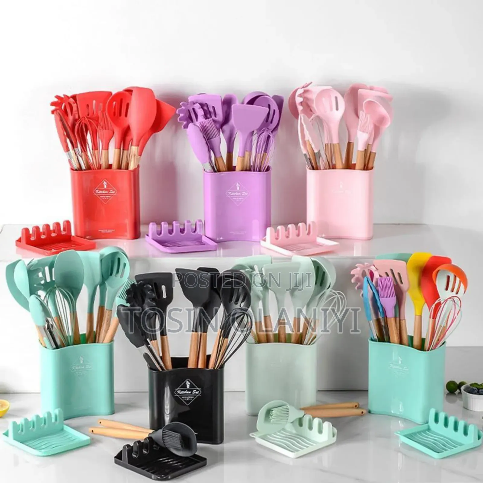 12 Pieces Silicone Spoon Set
