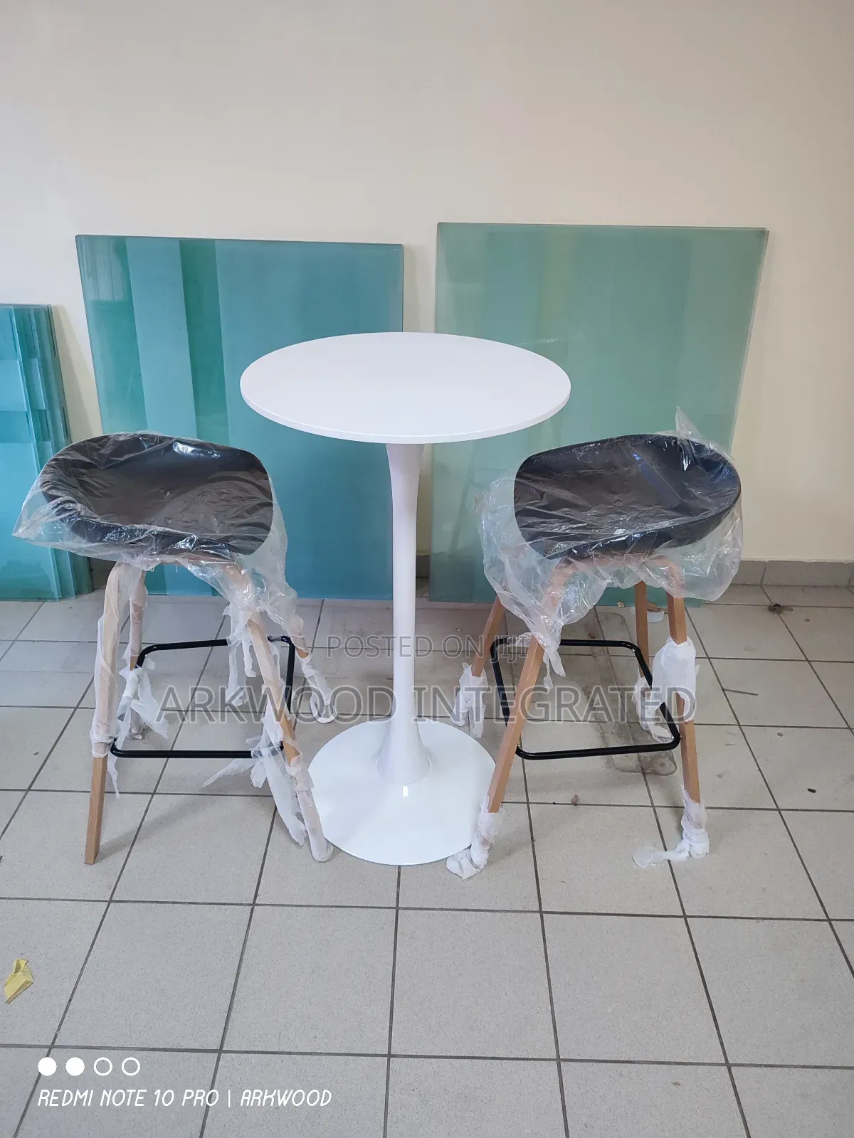 High Bar Table and Two High Bar Stools