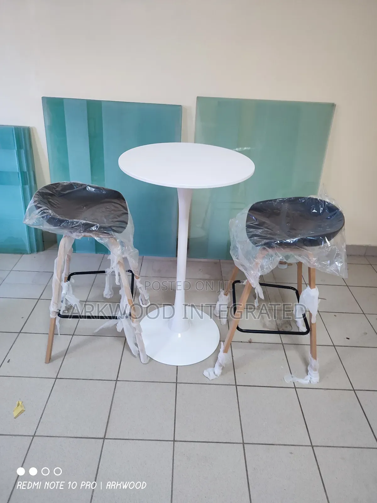 High Bar Table and Two High Bar Stools