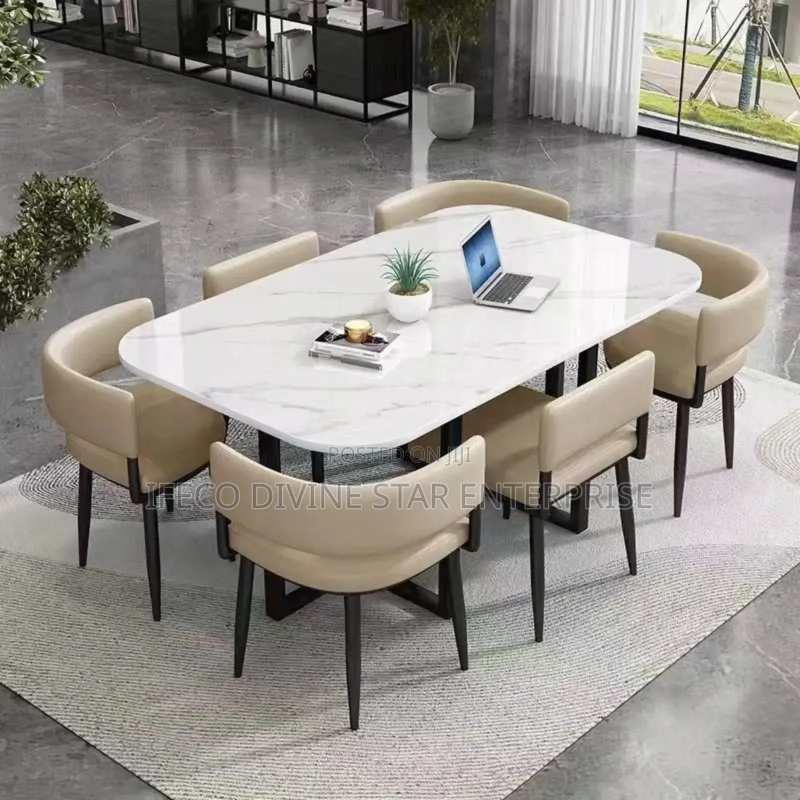 Compact 6-Seater Dining Table for Small Space