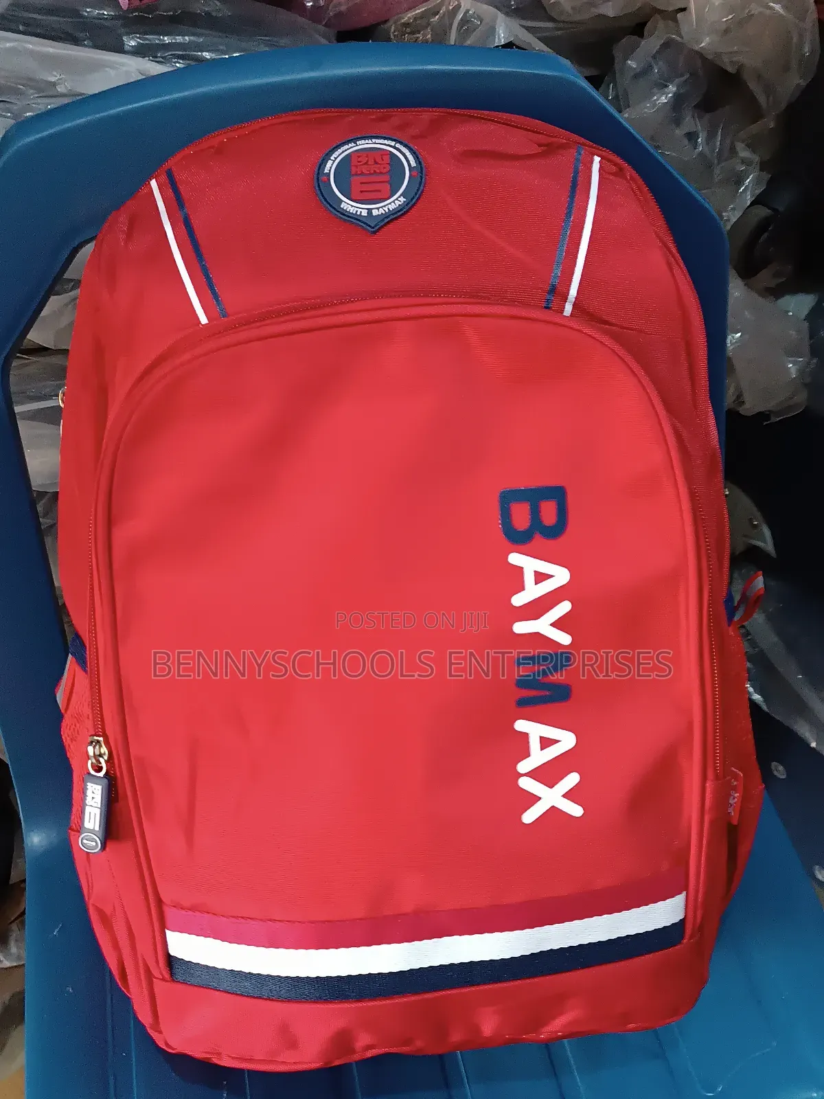 Red Stock Backpack and School Bag