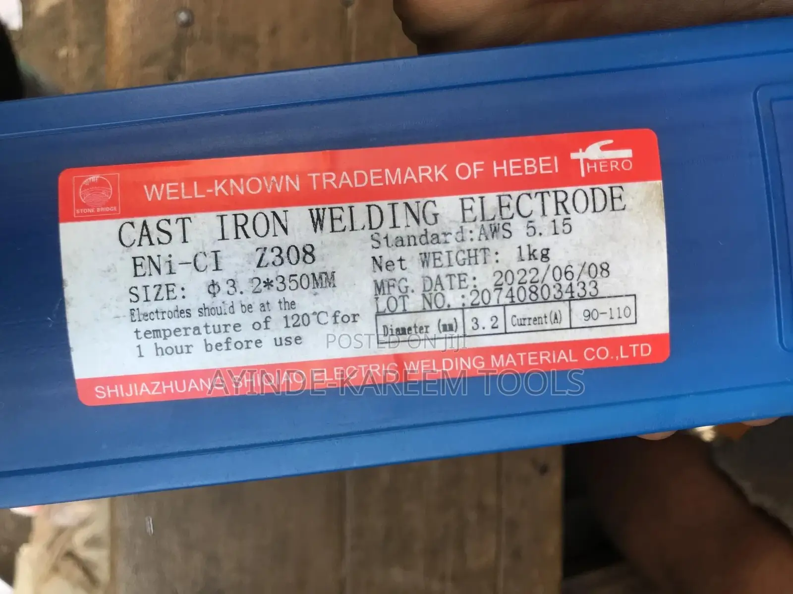 Cast Iron Welding Electrode Z308(3.2x350mm)