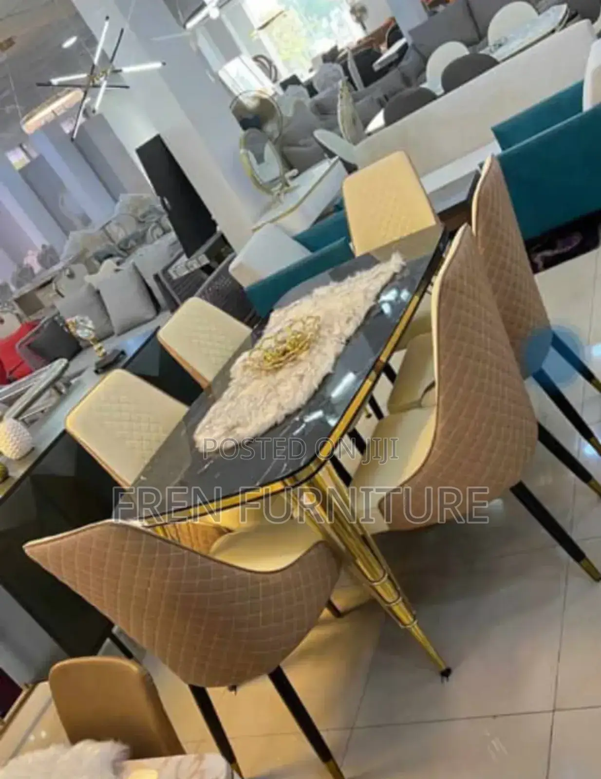 Imported Luxury Dinner Table With 6 Comfortable Chairs