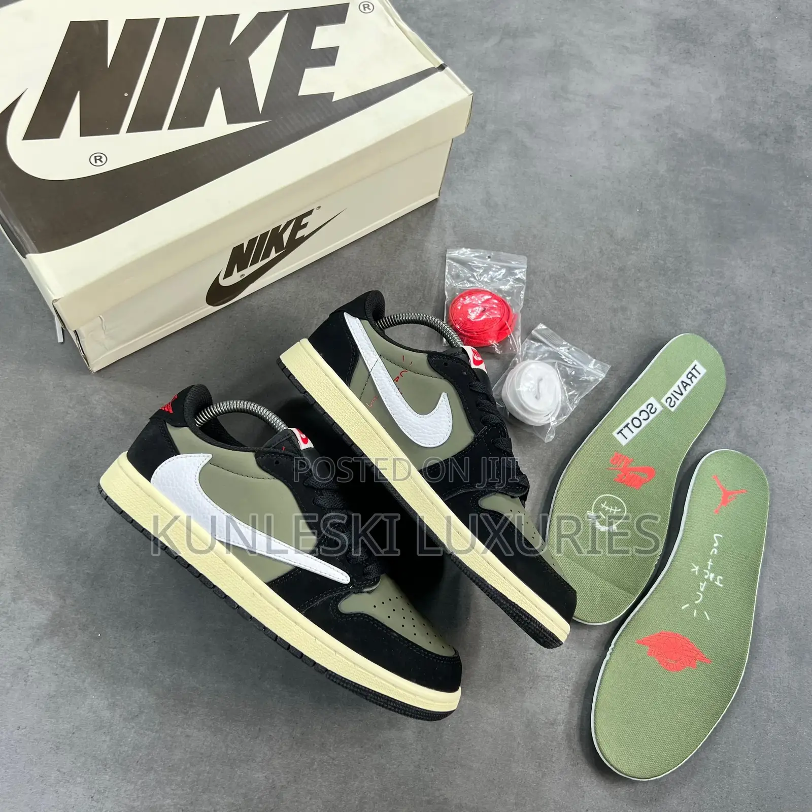 Travis Scott X Nike Air Jordan 1 Low Sp Olive Sneakers