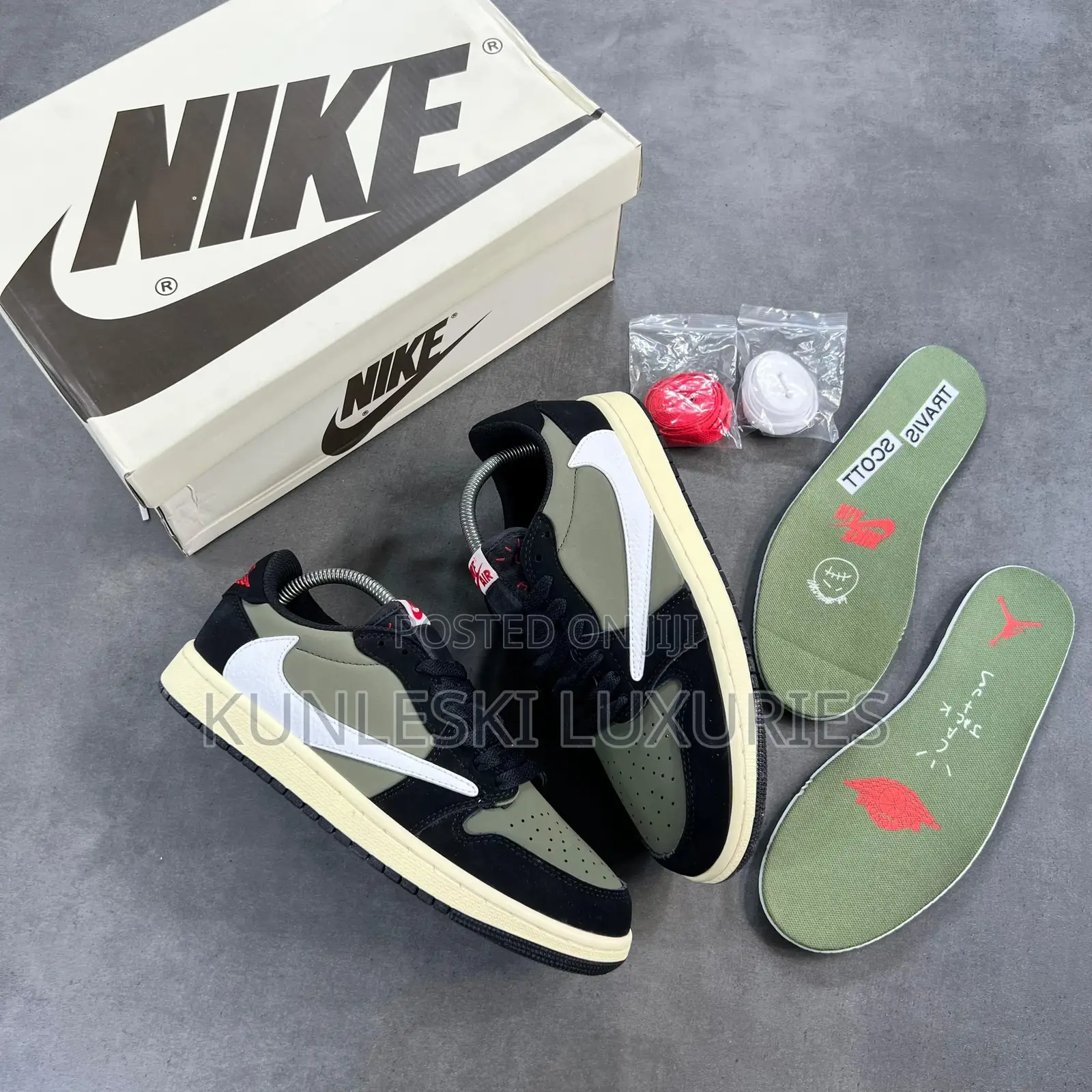 Travis Scott X Nike Air Jordan 1 Low Sp Olive Sneakers