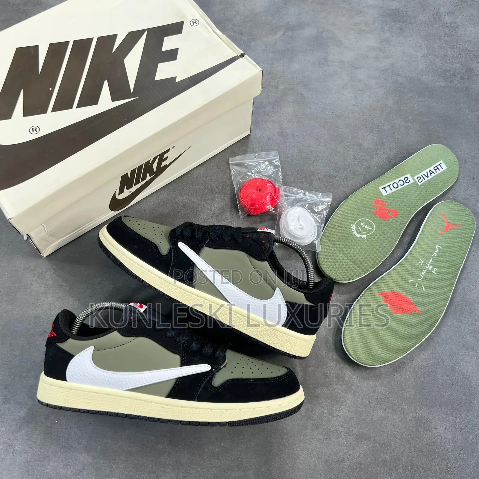 Travis Scott X Nike Air Jordan 1 Low Sp Olive Sneakers