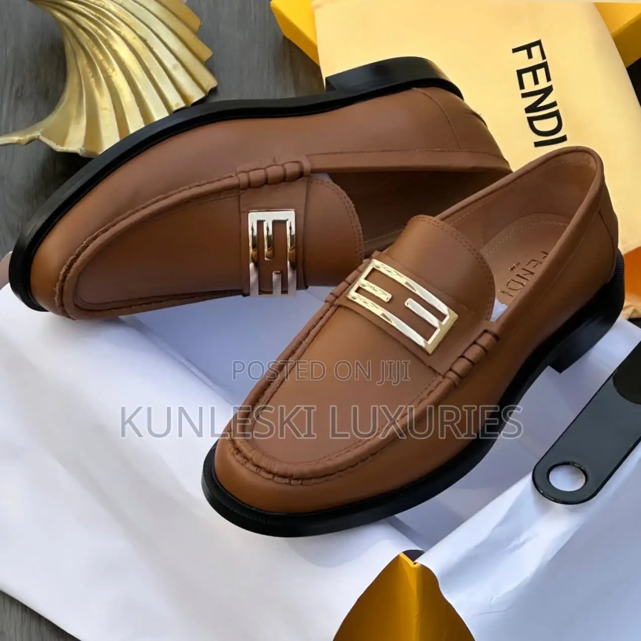 Original Fendi Loafers Shoes for Men in Two Colorways
