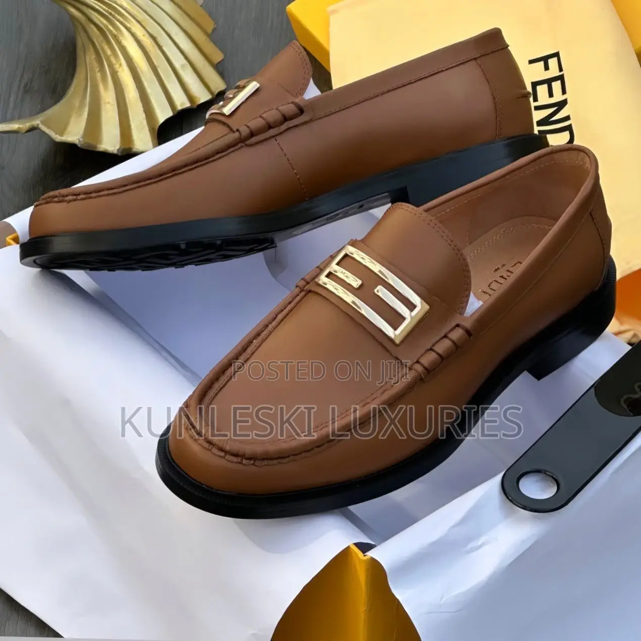 Original Fendi Loafers Shoes for Men in Two Colorways