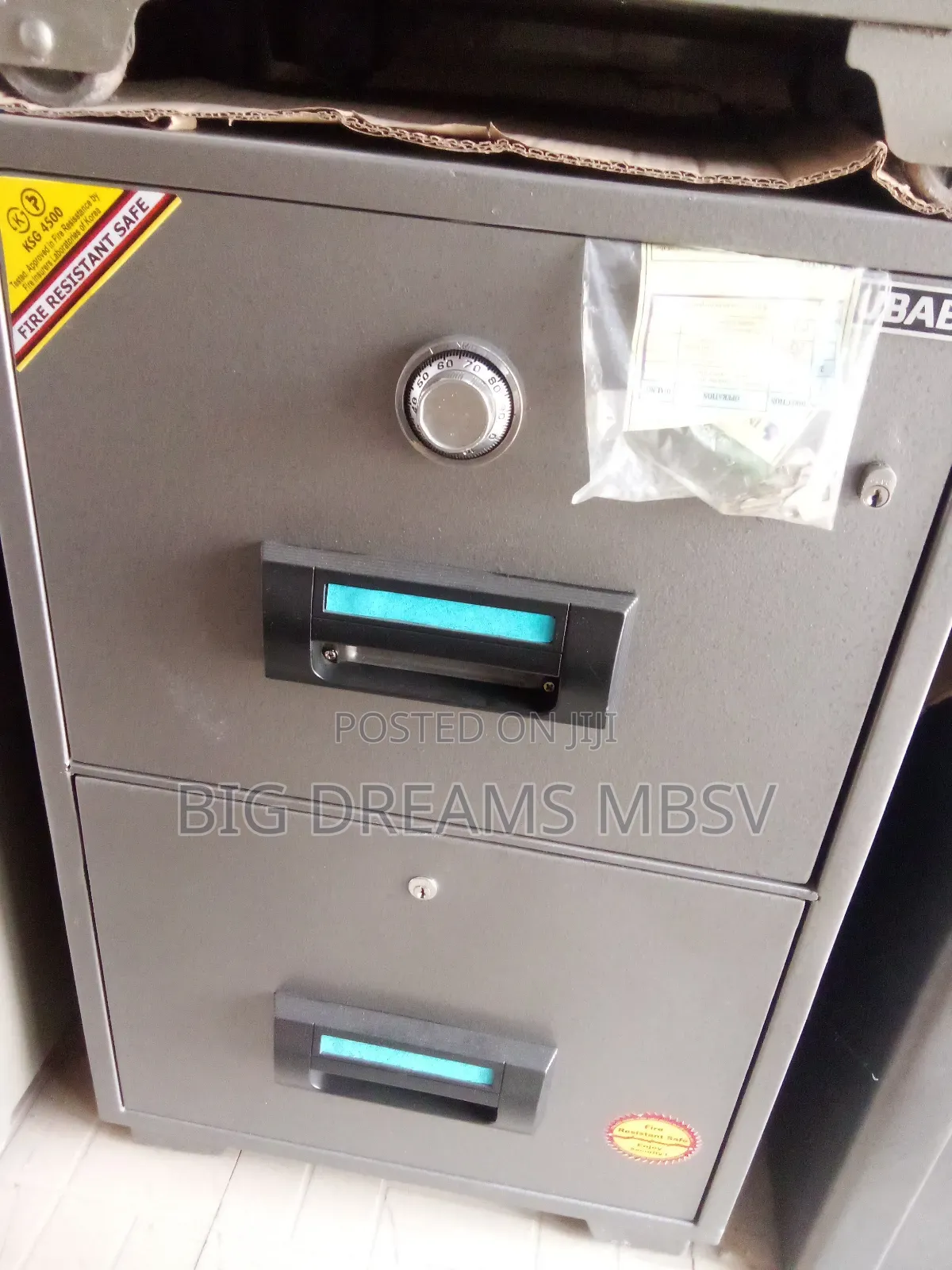 Gubabi Plastic Out 2 Drawer Fireproof Safe