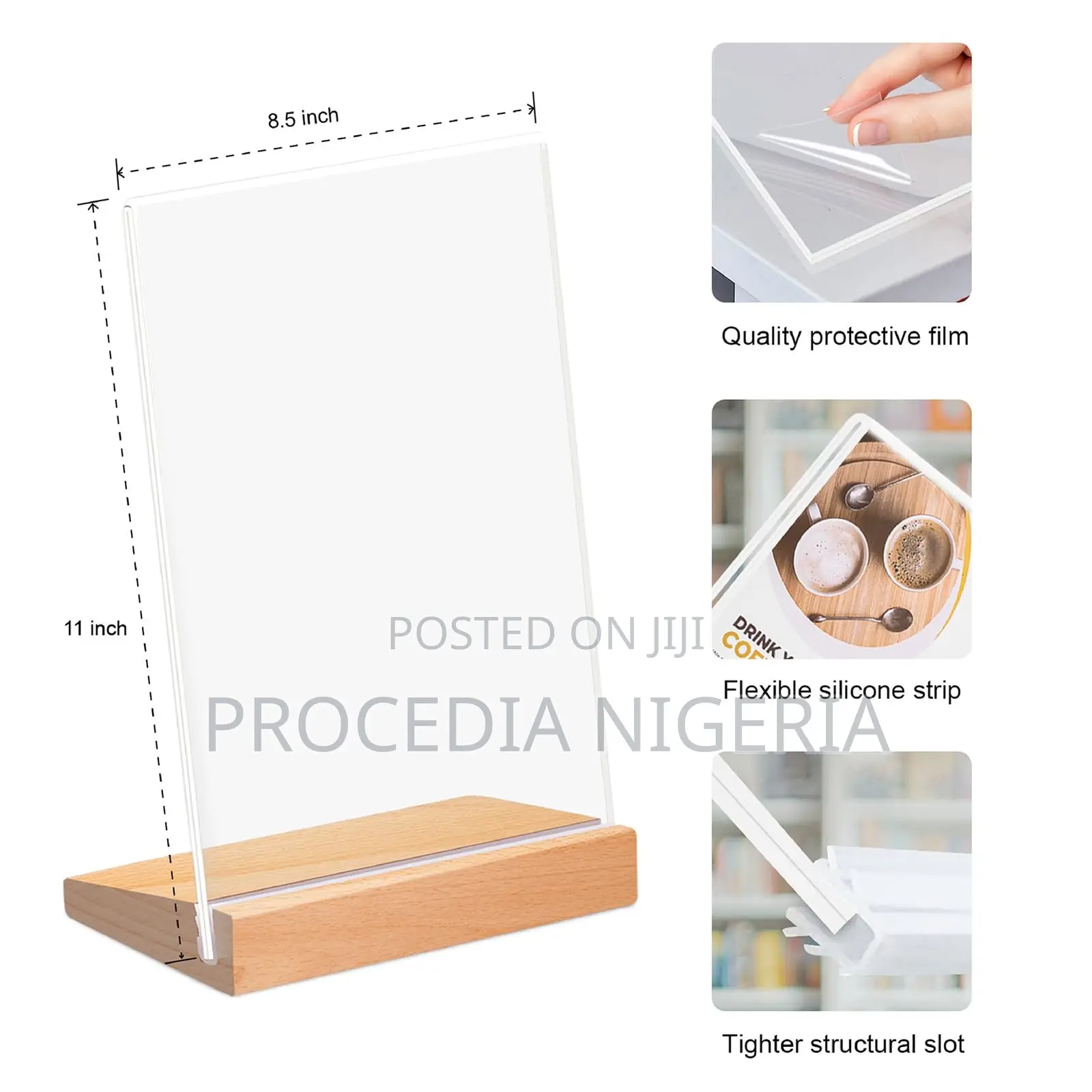 Menu/Payment Qr-Code Multipurpose Acrylic Wood-Based Signage