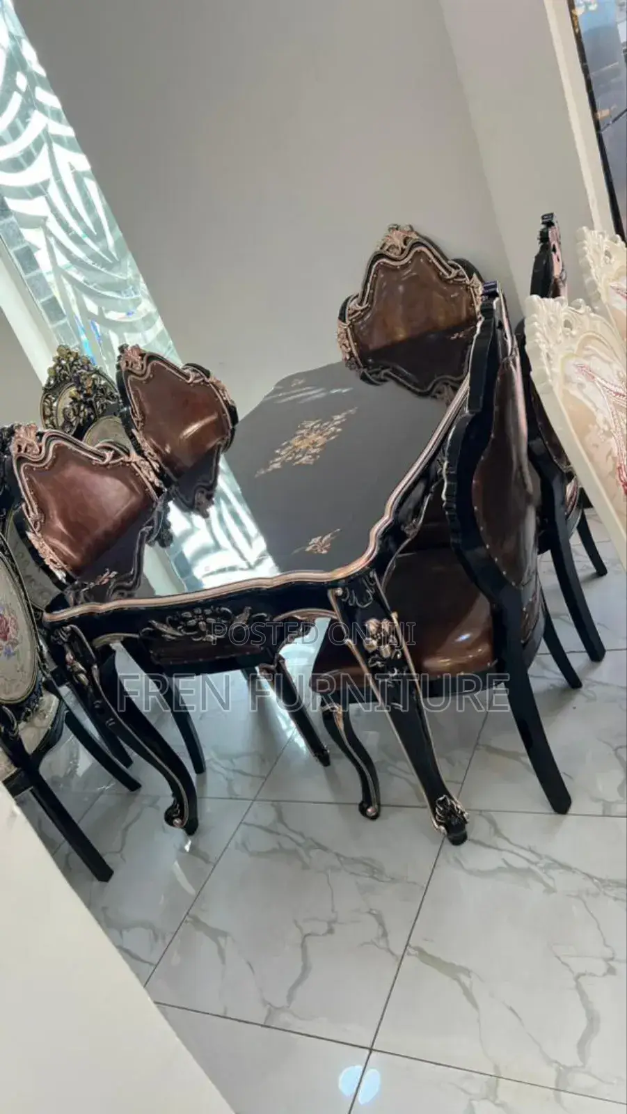 Imported Luxury Dining Table With Royal Chairs