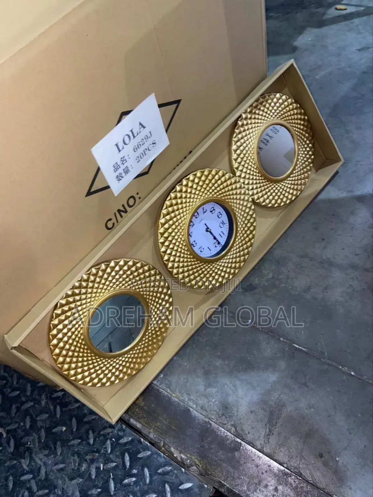 3in 1 Wall Clock With Mirror Designs 