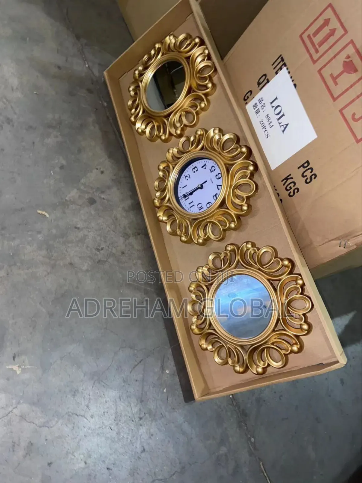 3in 1 Wall Clock With Mirror Designs 