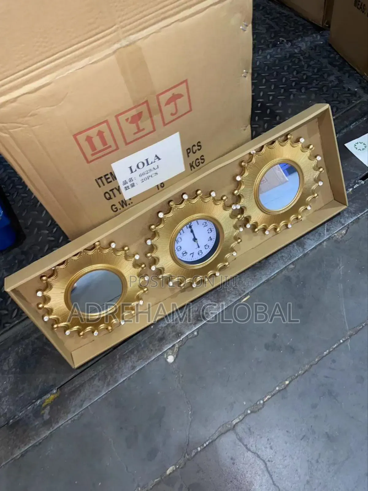 3in 1 Wall Clock With Mirror Designs 