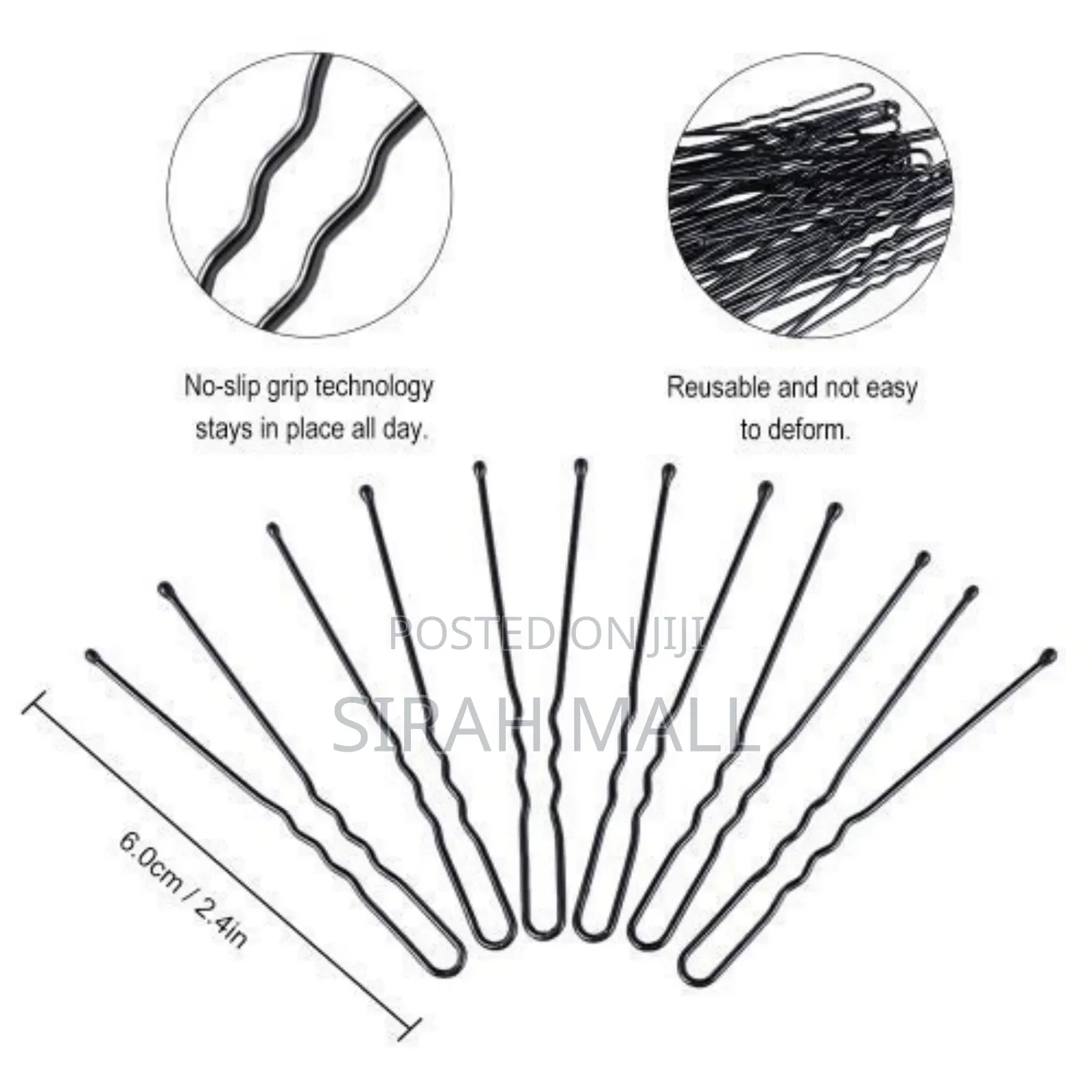 12 PCS Bobby Pins Invisible Hair Clips Wig Salon