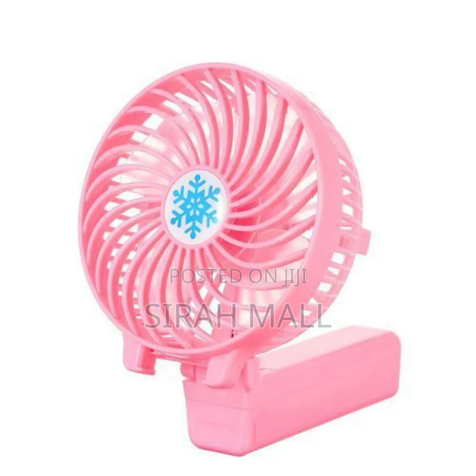 Rechargeable Fan Mini Operated Hand Held Coolin (Pink)4inch