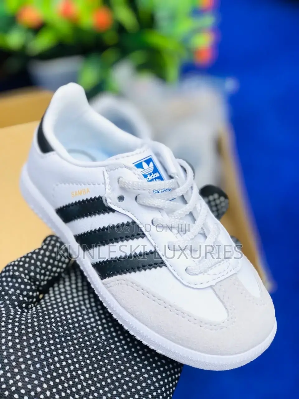 Original Adidas Samba OG Vegan White Sole Sneakers for Kids