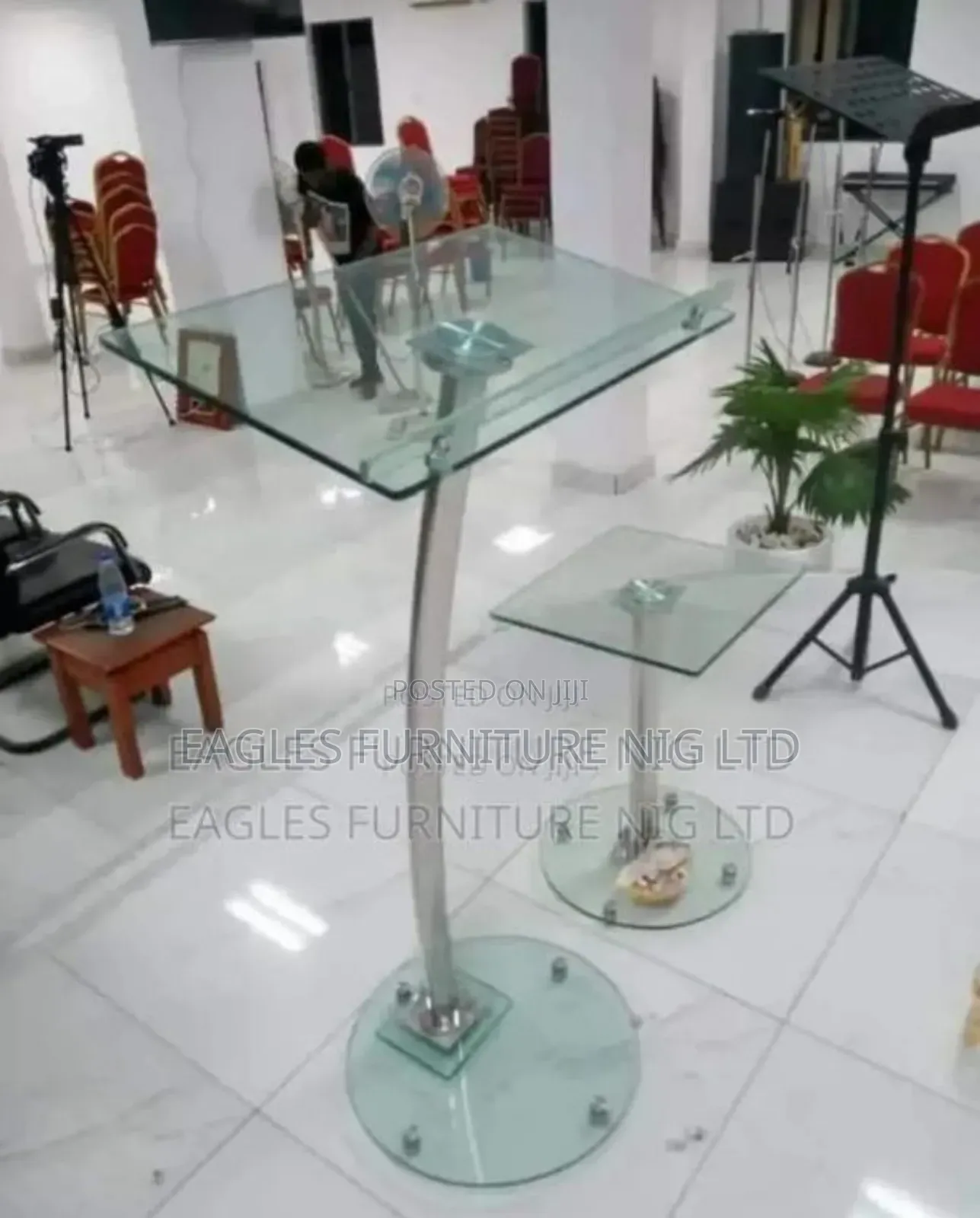 High Quality 2 In 1 Glass Church Pulpit