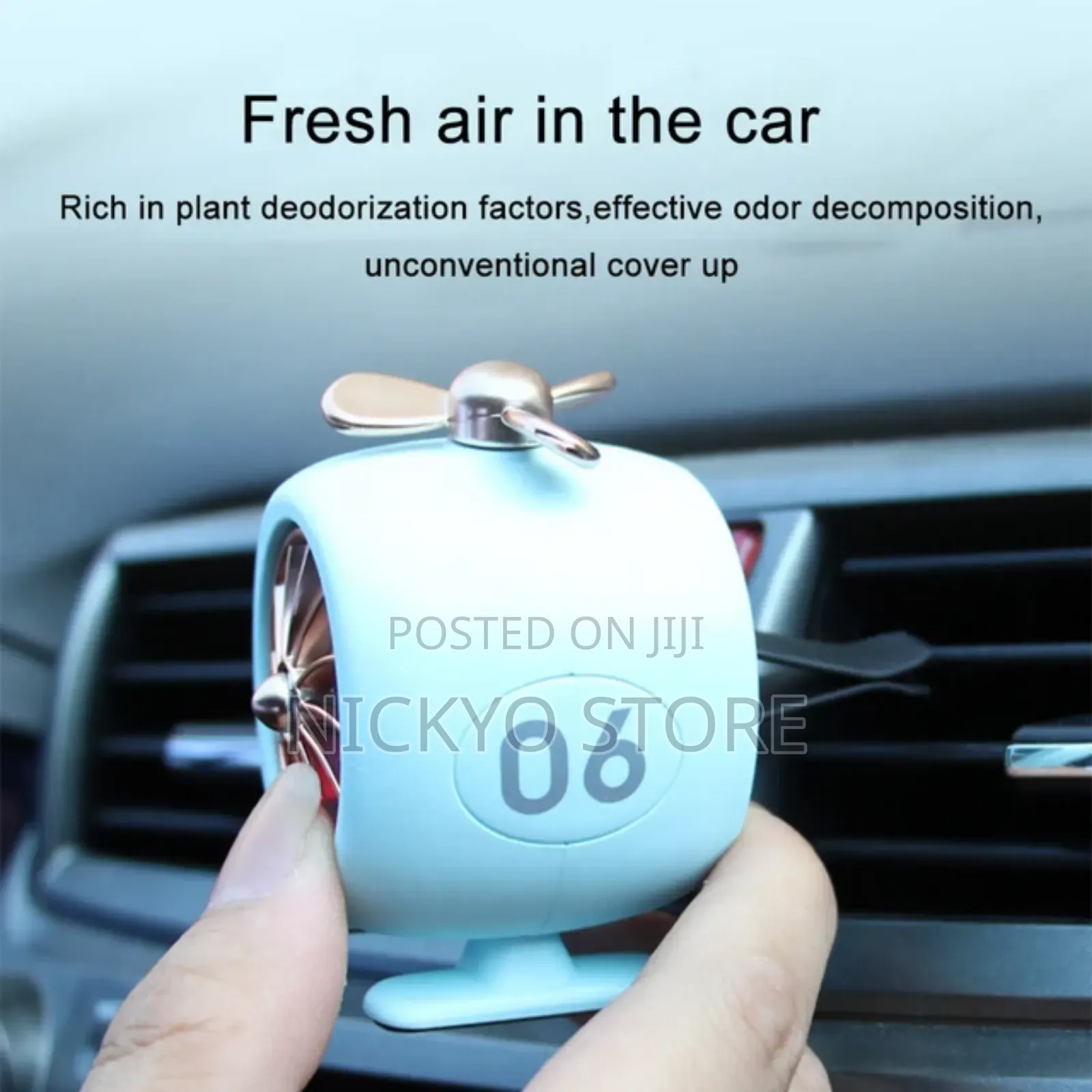 Car Air Freshener With Light Auto Fan Car Perfume Diffuser