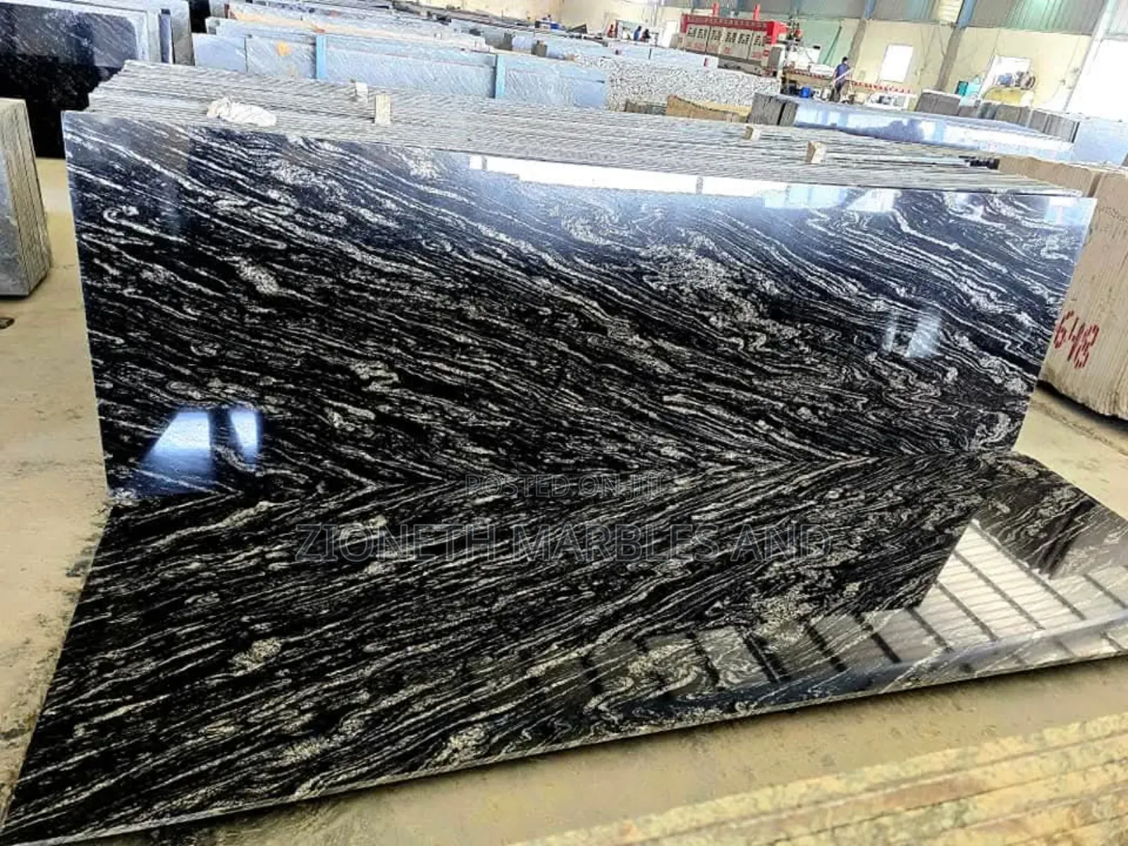 Indian Black Forest Granite Marble Slab