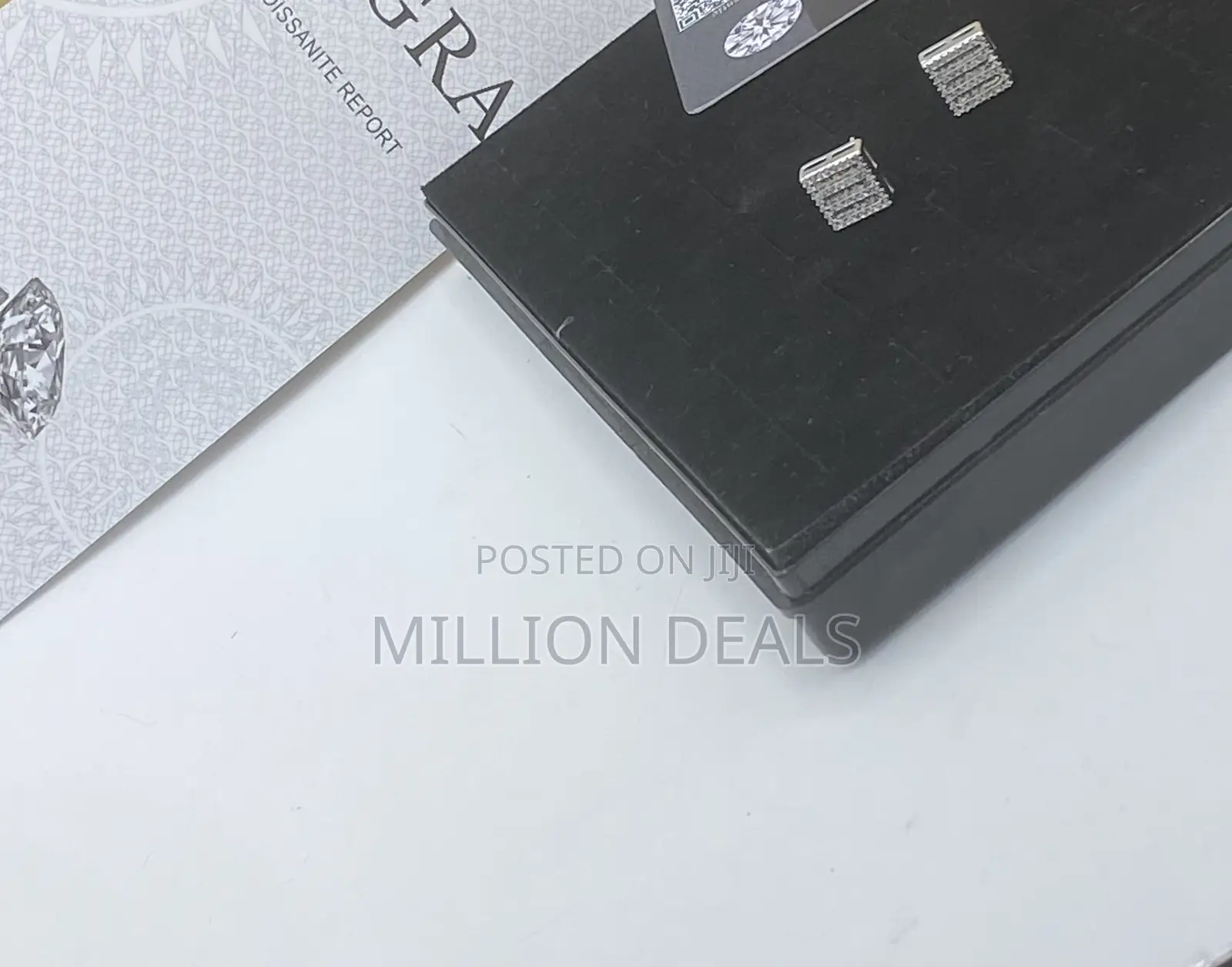Hoop Iced Square Luxury Men’S Silver Earrings