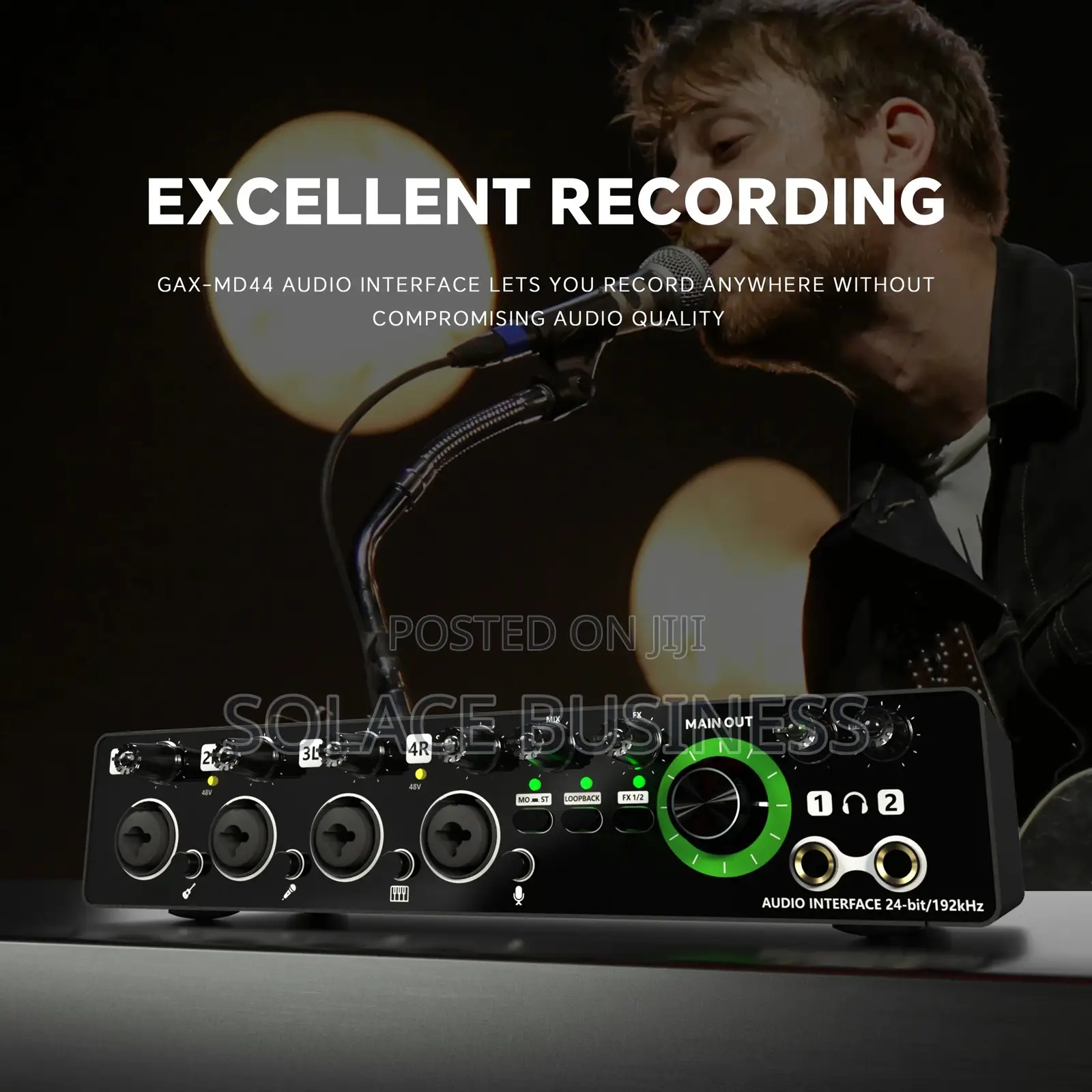 Gax-Md44 Audio Interface 4 Input 4 Output Music Recording