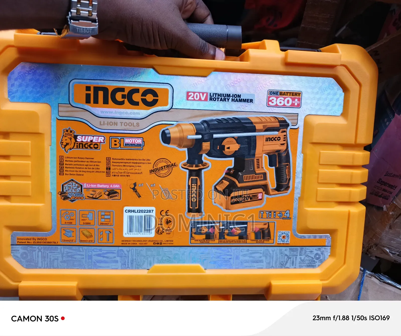 Cordless Hammer Drill Machine 20v Big Battery