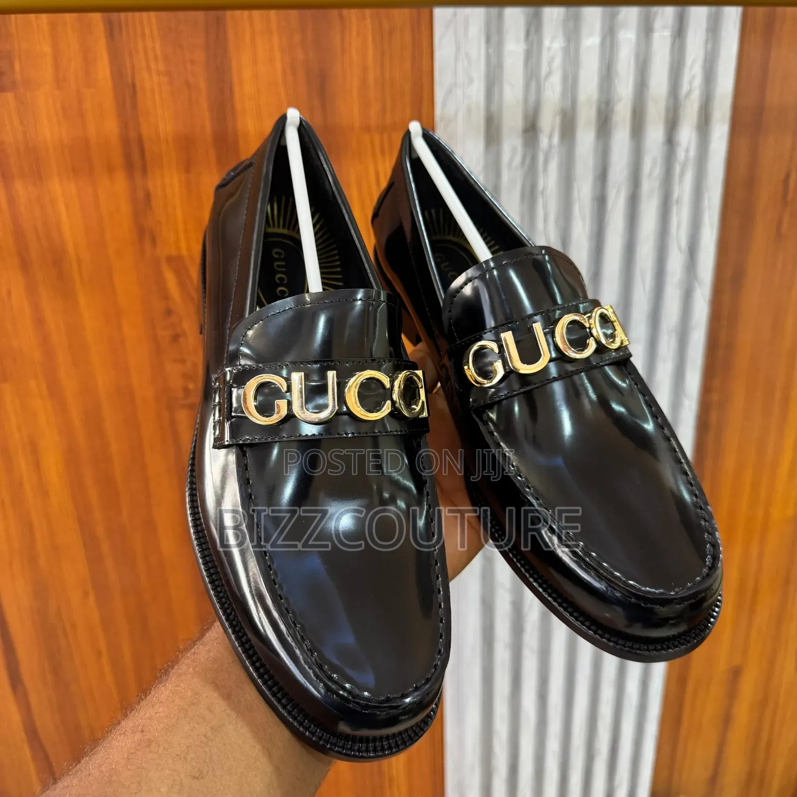 Original GUCCI LEATHER LOAFERS Available in Store