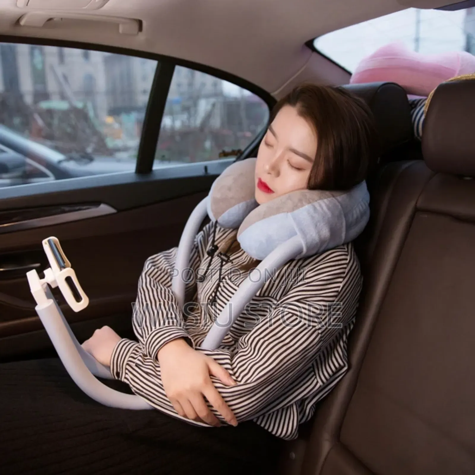 U-Shaped Bracket Mobile Phone Holder With Soft Neck Pillow