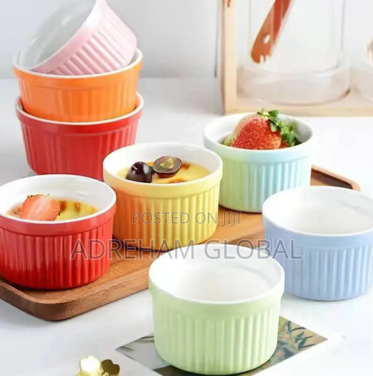 8 Pieces Ceramic Mini Ramekin Set