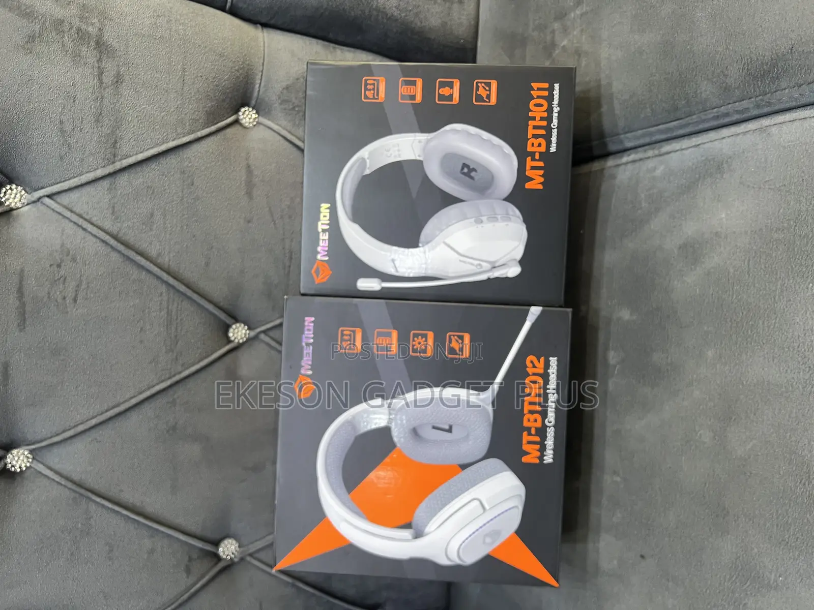 Wireless Gaming Headset+Wired Imitation Leather