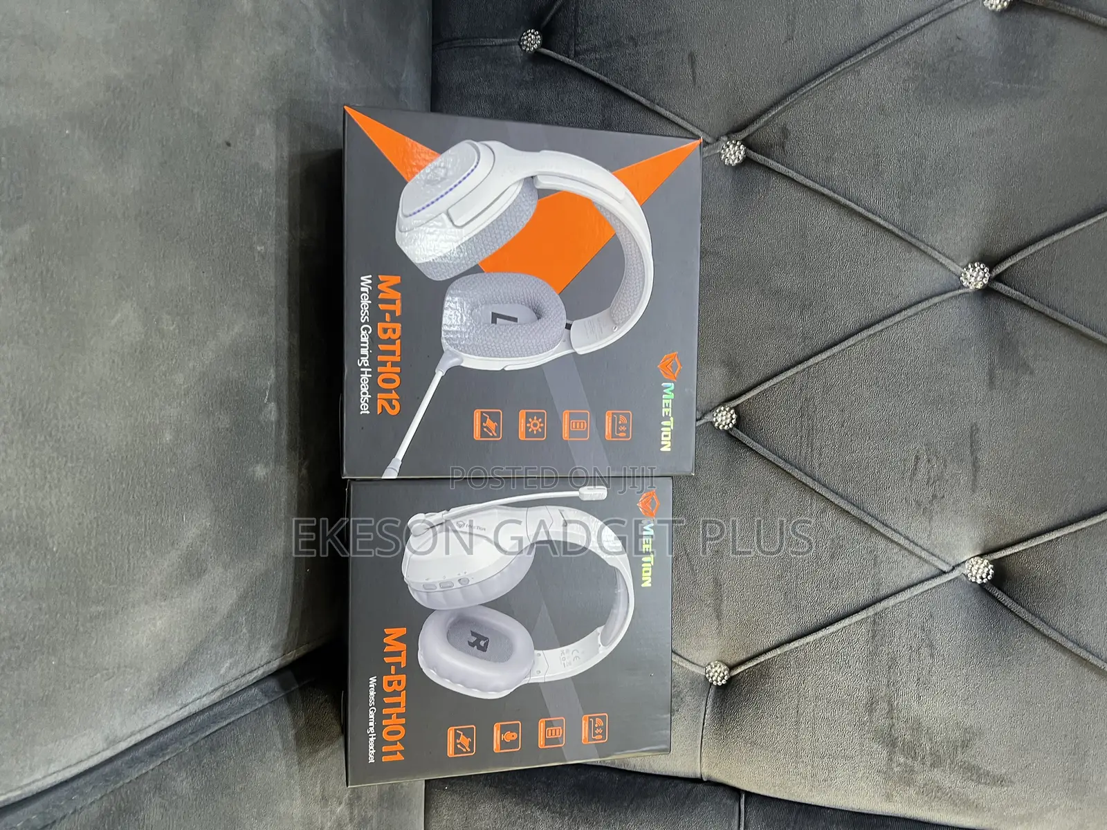 Wireless Gaming Headset+Wired Imitation Leather
