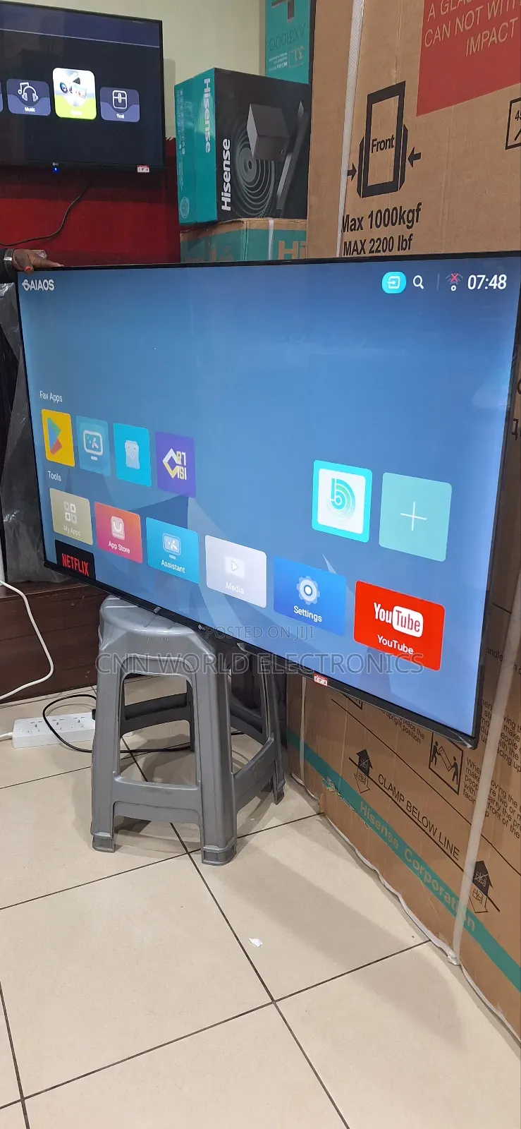 New Lg 55"Inches Uhd Smart Flameless Netflix Youtube App
